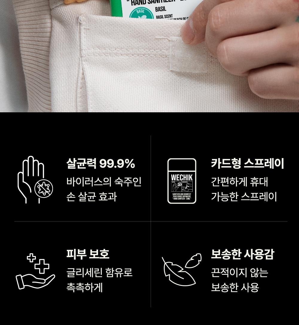 [위칙] 
휴대용 손 소독 스프레이 (20ml)*3EA 상세 이미지 4