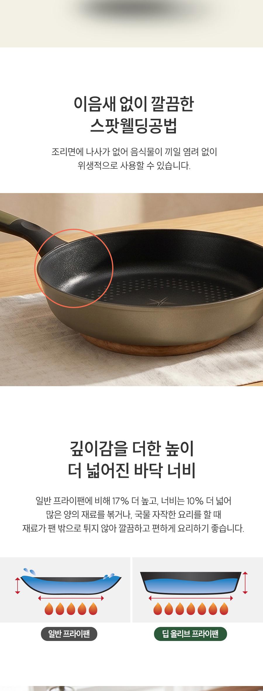 [해피콜] 딥 올리브 IH 프라이팬 2종C (28후,28궁) 상세 이미지 5