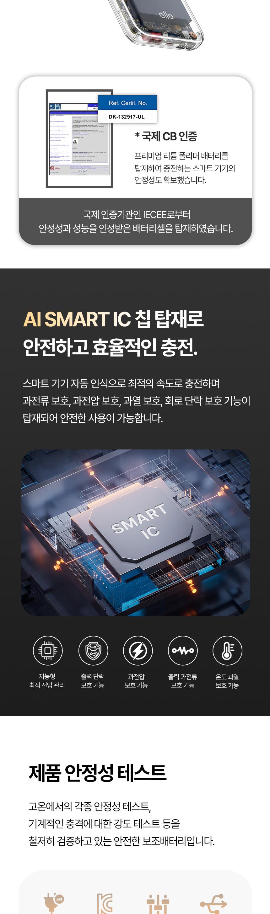 [알로코리아] 고속 무선 충전 맥세이프 보조배터리 1007WPD [10000mAh] 상세 이미지 7
