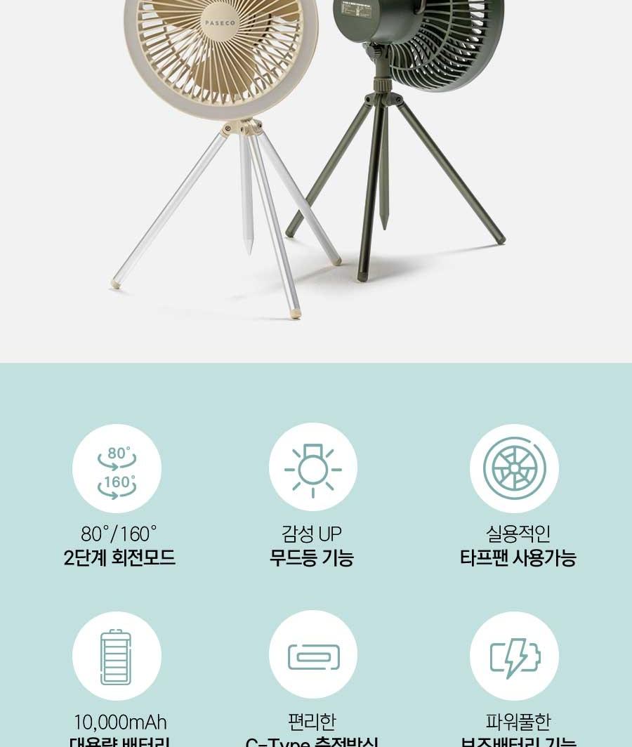 파세코 네오6 무선 캠핑 휴대용 멀티 써큘레이터 PDF-MSFB1060 상세 이미지 7