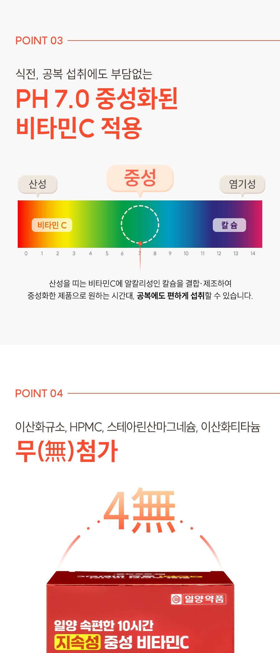 일양 속편한 10시간 지속성 중성 비타민C 영양제 48.6g, 60정 (카톤발주만가능) 상세 이미지 7