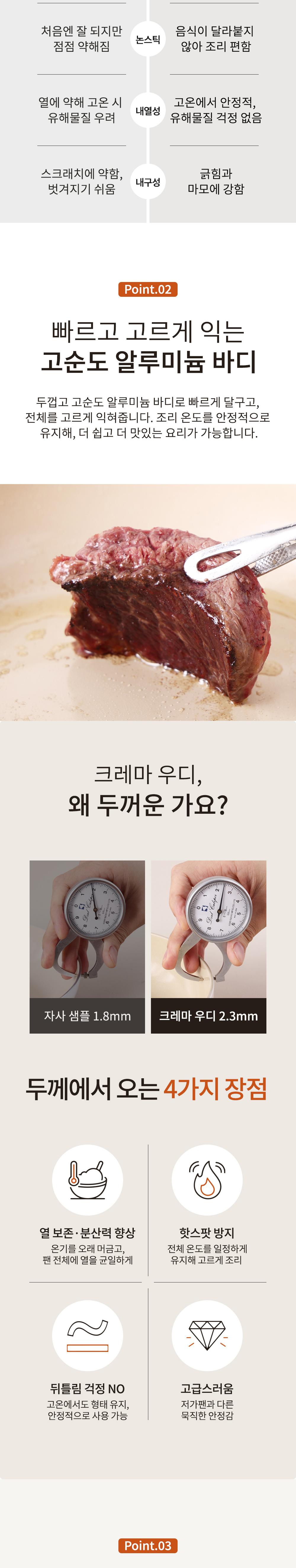 크레마우디 IH 세라믹 후라이팬
2종세트
(20cm후라이팬,궁중팬) 상세 이미지 5
