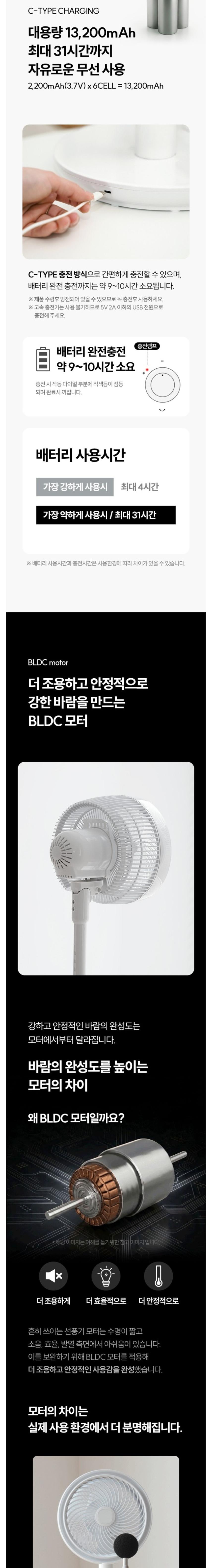 선풍기 한경희 무선 써큘레이터 IA-D536 G21170 상세 이미지 3
