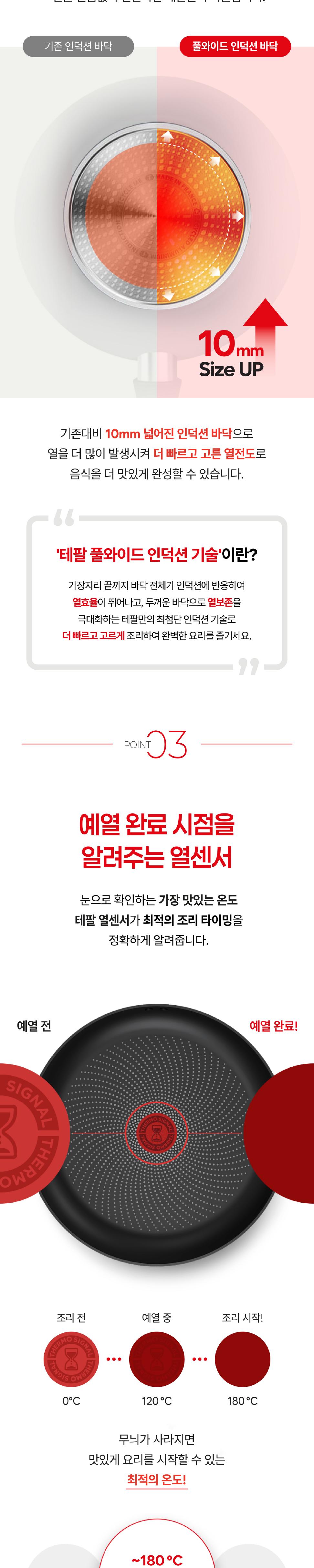 [테팔] 아르테세 인덕션 프라이팬 4종 세트 (FP22cm+FP24cm+FP28cm+WOK28cm) 상세 이미지 4