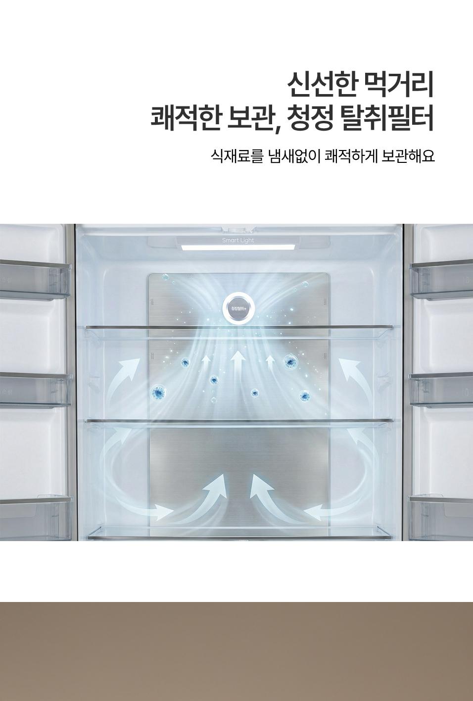 비스포크566L 4Door 냉장고(글라스) · 인버터간냉식 PLX-FRF566WB2 상세 이미지 8