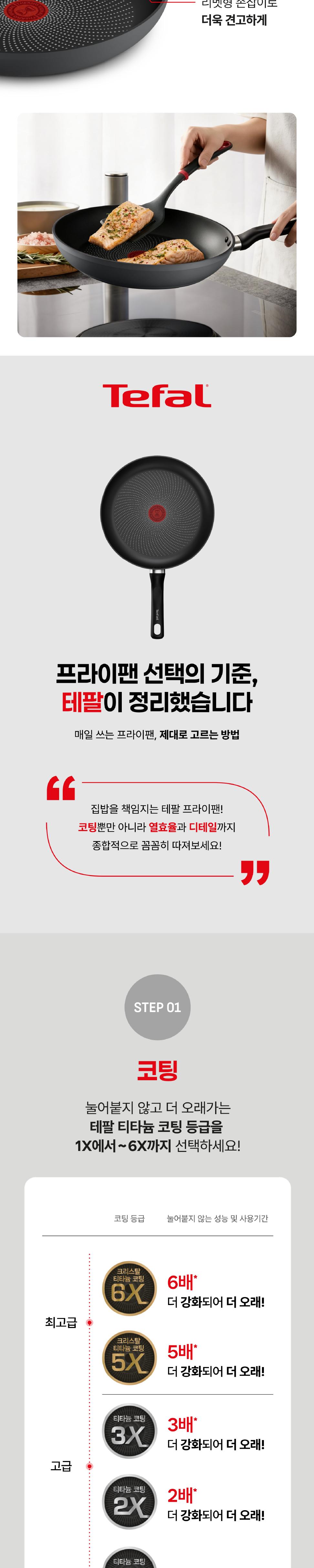 [테팔] 아르테세 인덕션 프라이팬 22cm 상세 이미지 6