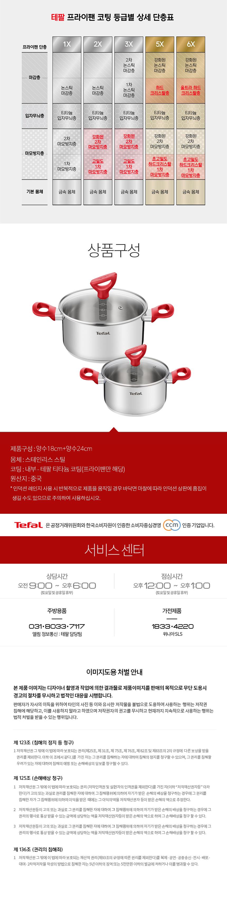 [테팔] 에디션 레드 인덕션 냄비 양수18+양수24cm 상세 이미지 9
