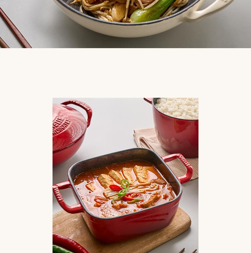 [코렐] 코디네이츠 무쇠 스칼렛 레드 21cm 웍냄비 상세 이미지 7