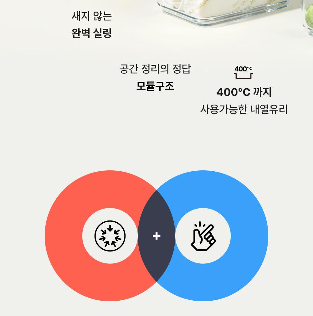 [네오플램] 퍼펙트씰O 내열유리 직사각 밀폐용기 1600ml 상세 이미지 6