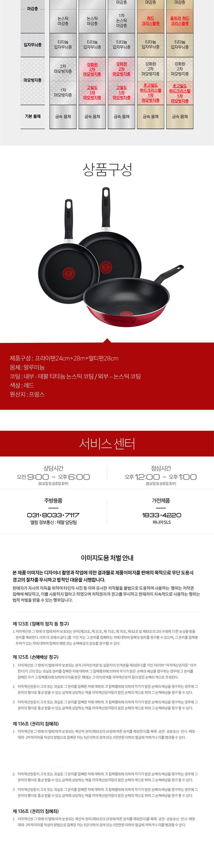 [테팔] 밸리드쿡 티타늄 프라이팬 24+28+멀티팬 28cm 상세 이미지 9