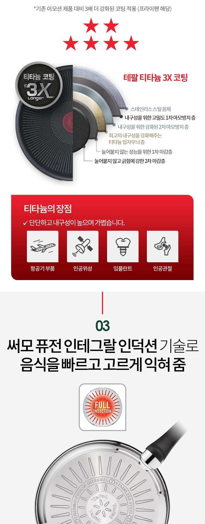 [테팔] 인테그랄 실버 인덕션 프라이팬24cm JS-IGIHF24 상세 이미지 4