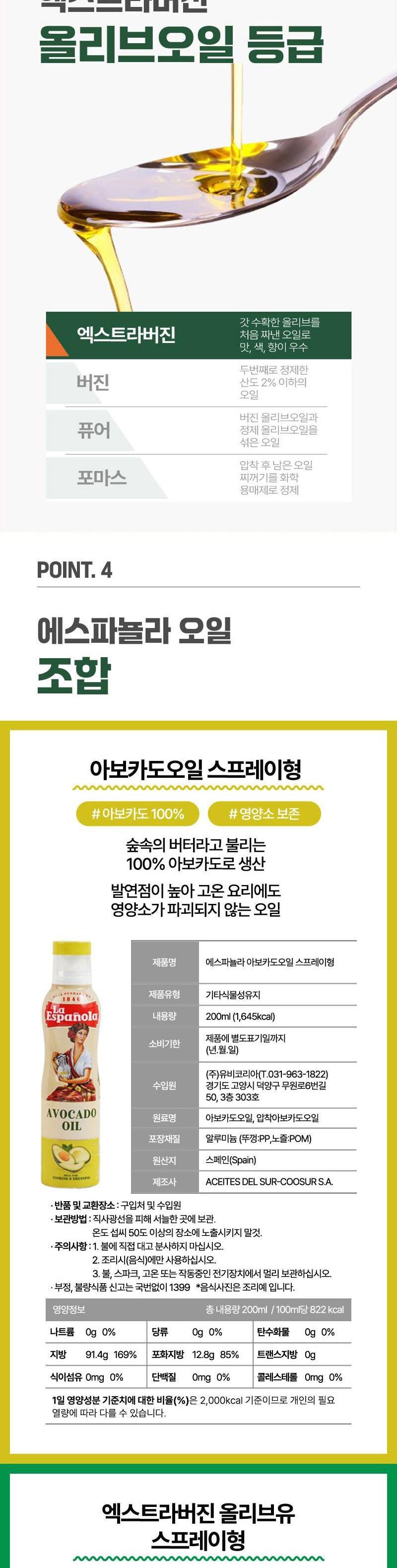 에스파뇰라 스프레이 200ml 3종(아보카도,올리브,현미) 상세 이미지 5