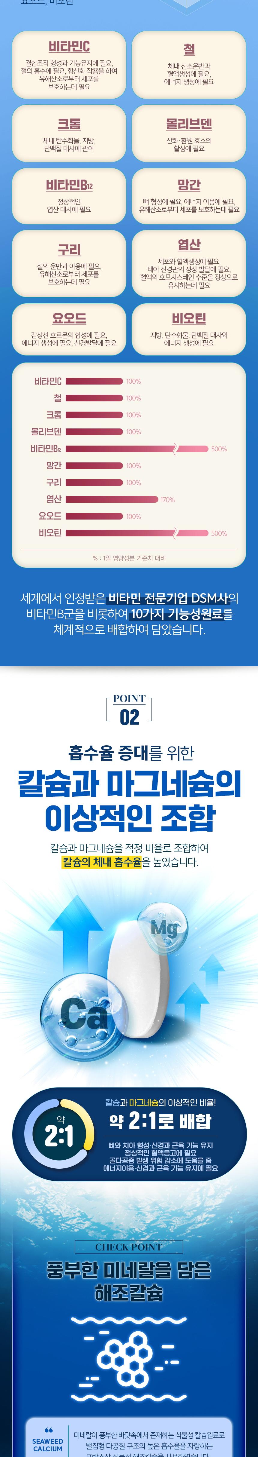 네이처드림 데이빗 멀티비타민 칼슘마그네슘 (캡슐 1000mg + 정제 1030mg) 상세 이미지 5