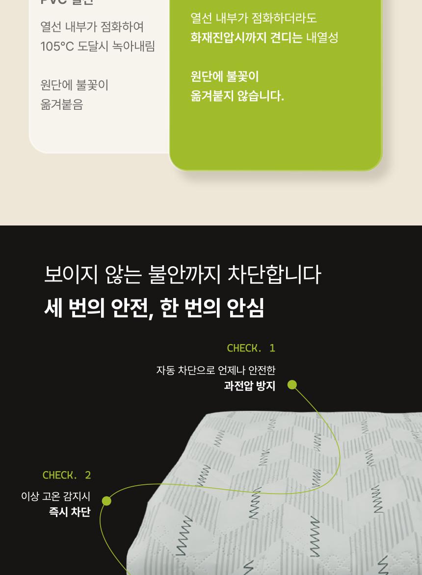 [디라이프] 논슬림(TP) 탄소열선 전기요 (D : 더블사이즈) 상세 이미지 4