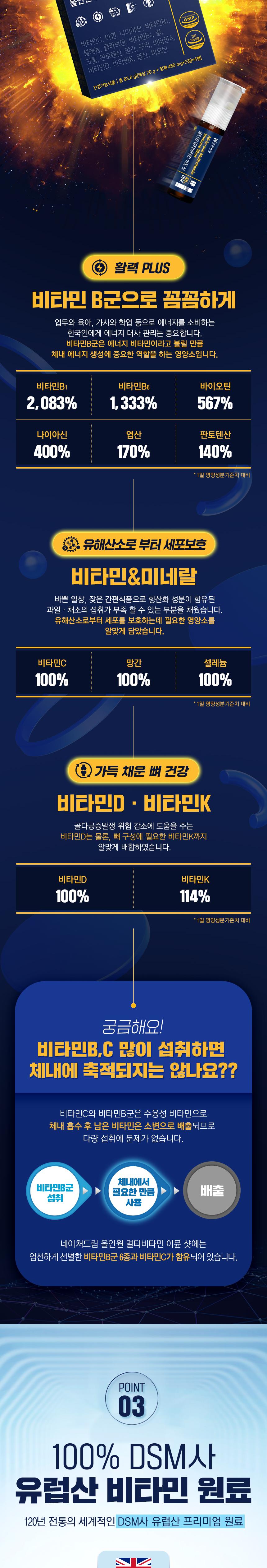 네이처드림 올인원 바이탈
멀티비타민 샷
(20g 1병+정제 450mg x 2) 4병 상세 이미지 6